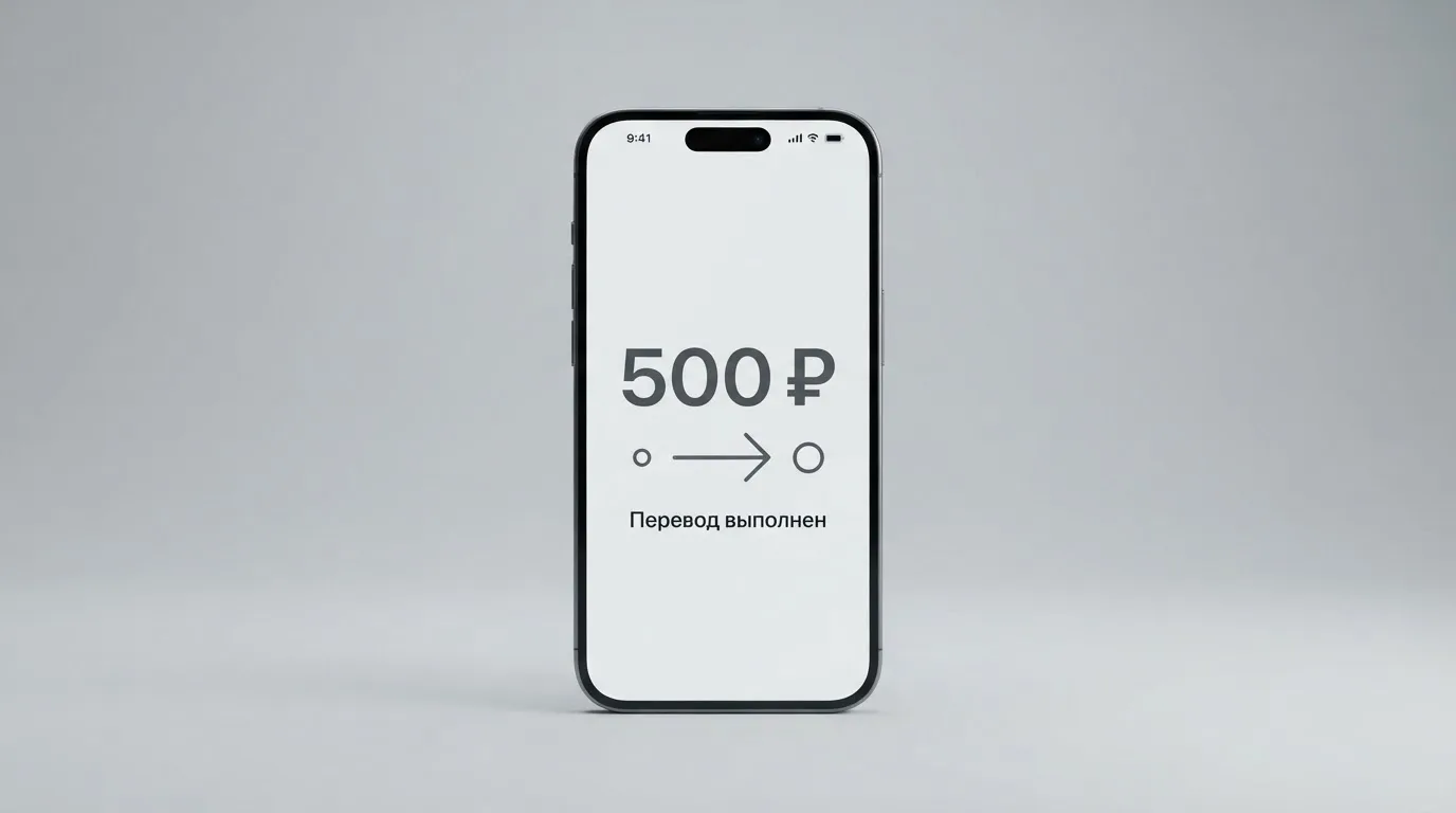 Телефон с экраном перевода стейблкоина